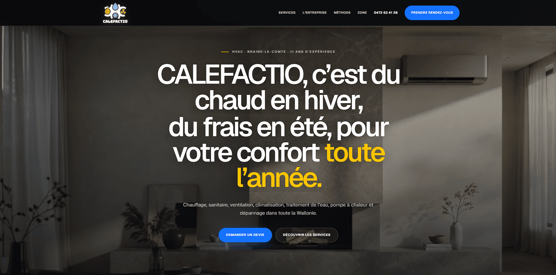 Aperçu du site CALEFACTIO